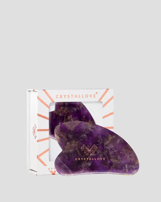 Face massage gua sha plate made of amethyst, the stone of harmony and relaxation Crystallove - 1