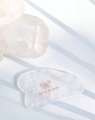 Facial Gua Sha Massage Plate with Rhinestone Cleansing Properties Crystallove - 2