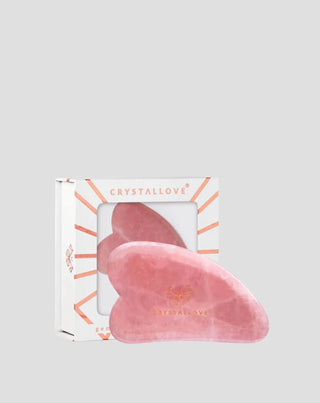 Facial massage gua sha board made of rose quartz - the stone of love Crystallove - 1