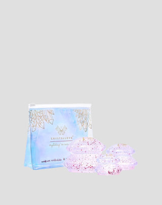 Crystalcup silicone cups for body massage with glitter Crystallove