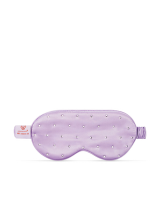 Silk Eye Mask for Sleep Adorned with Crystals – Lilac Crystallove - 2