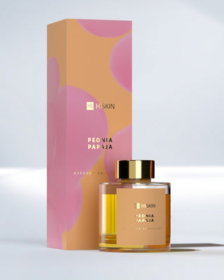 Reed Diffuser with Peony and Papaya Scent in Glass Bottle with Natural Rattan Sticks HiSkin - 1