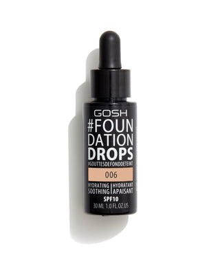 Gosh 006 tawny foundation moisturising and soothing foundation drops with vitamin E and SPF 10 - 1