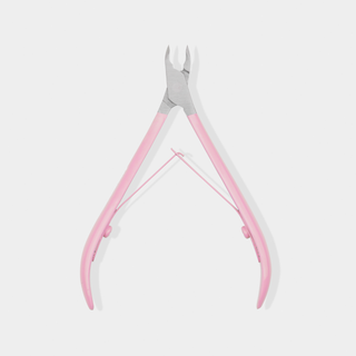 You Beauty professional 3mm cuticle clippers with satin pink handle - 1