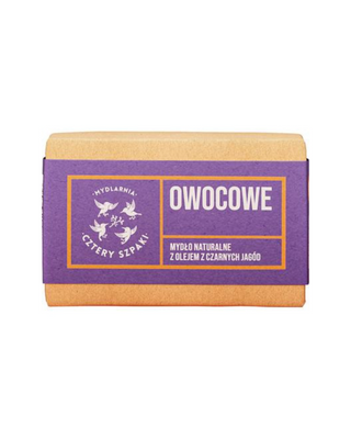 Fruit soap with black berry oil cleansing, nourishing, Mydlarnia Cztery Szpaki - 1