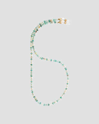 Eyeglass chain with natural stones African turquoise and amazonite Mys - 1