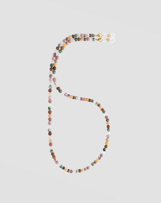 Eyeglass chain with natural stones agate, maifan, jasper, jade and aventurine Mys - 1