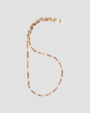 Natural stone eyeglass chain pink and lemon jade Mys