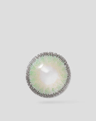 Green zero power monthly coloured contact lenses with silver stripes Green Moons No. 3 Ovio - 3