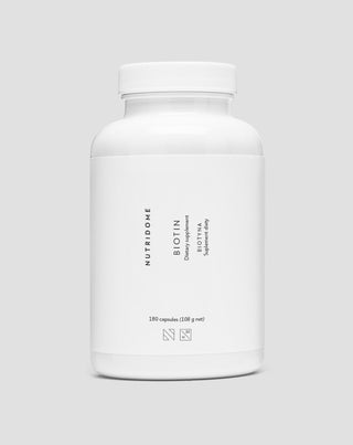 Biotin capsules 2500 mcg vitamin H for hair, skin and nails Nutridome 180 pcs
