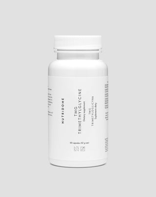 Trimethylglycine Betaine TMG for Homocysteine Metabolism and Cardiovascular Support Nutridome 60 pcs