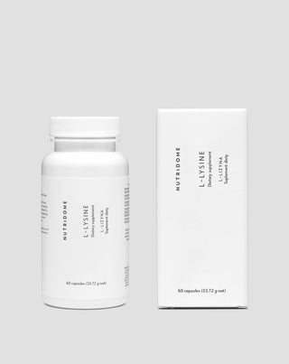 L-lysine amino acid supporting collagen production, healthy skin, and strong bones Nutridome 60 capsules