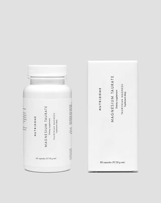 Magnesium taurinate gentle on the stomach for leg cramps, calves, fatigue and stress Nutridome 60 capsules