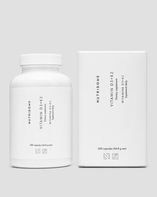 Vitamins D3+K2 with inulin for support of the skeletal system and immunity Nutridome 180 pcs.