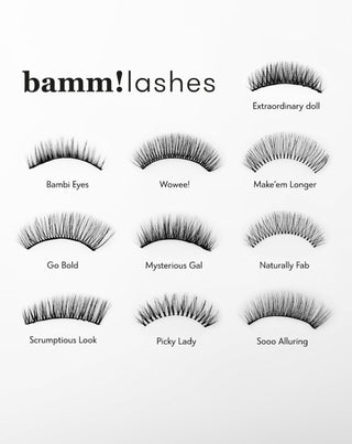 Bamm!Lashes Picky Lady 2D false eyelashes for repeated use light and soft