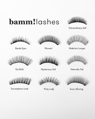 Bamm!Lashes Bambi Eyes 2D false strip eyelashes for repeated use soft and light - 3