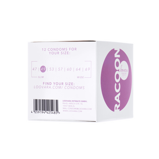 Loovara Racoon 49 vegan condoms 12 pcs. - 2
