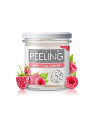 Natural raspberry sugar scrub with shea butter for dull skin E-Fiore - 1