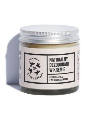 Natural deodorant in cream cedar and patchouli with diatomaceous earth Mydlarnia Cztery Szpaki - 1