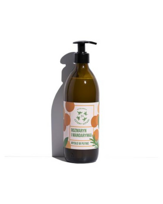 Rosemary and tangerine liquid soap moisturizing, protective, nourishing Four Spikes Soap Shop - 1