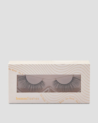Bamm!Lashes Go Bold 2D false strip eyelashes for repeated use very soft