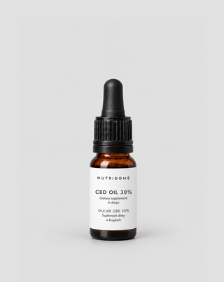 CBD oil 30% drops, broad spectrum, THC-free, with CBG and CBN, Nutridome