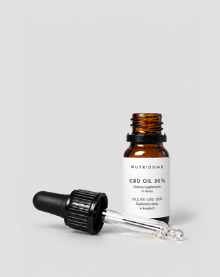 CBD oil 30% drops, broad spectrum, THC-free, with CBG and CBN, Nutridome