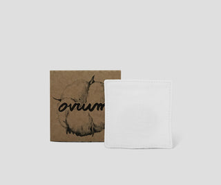 Large Reusable Organic Cotton Makeup Remover Pad White Ovium - 1