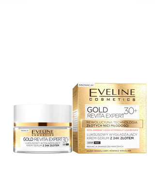 Smoothing Cream-Serum with 24K Gold, Day and Night, 30+ Eveline - 2