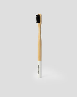 Smilebite bamboo toothbrush with black nylon bristles, suitable for vegans - 1