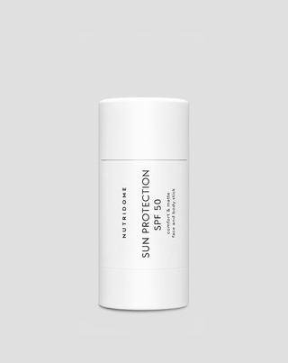mineral spf 50 stick for face and body, moisturises and protects against uvb and uva nutridome