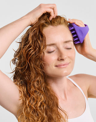 Silicone massager set + enzymatic scrub for cleansing and stimulating scalp microcirculation Twisty - 3